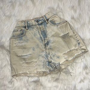 Pacsun high rise icon short distressed Sz 27